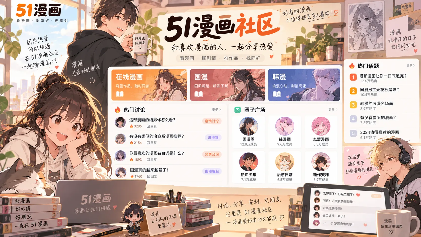 51漫画兴趣阅读社区
